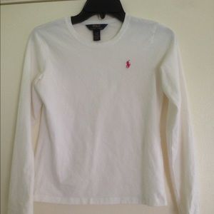 Youth XL White Long Sleeve Ralph Lauren Shirt